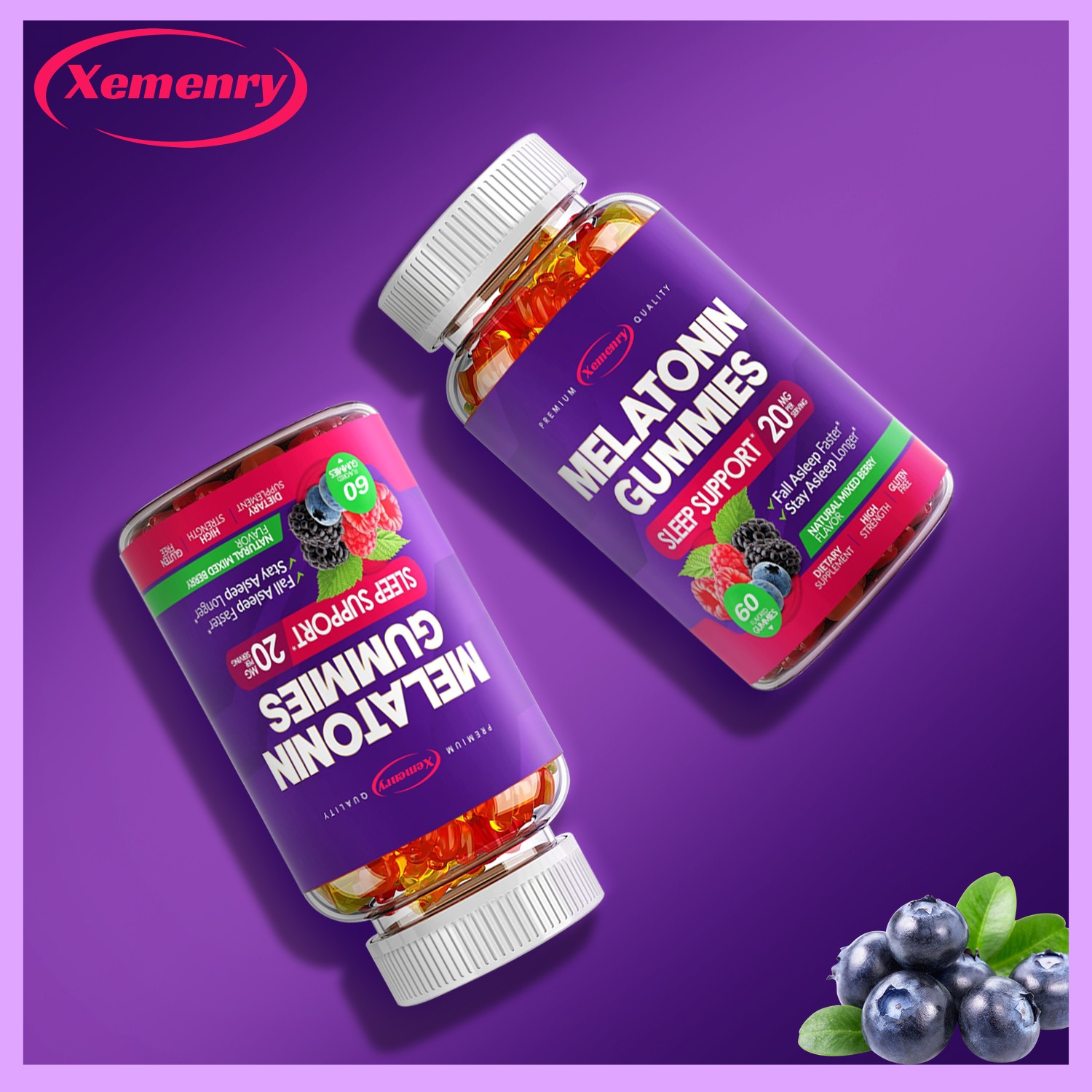 Melatonin Gummies 20mg – Improve Sleep Quality, Relieve Stress and Anxiety