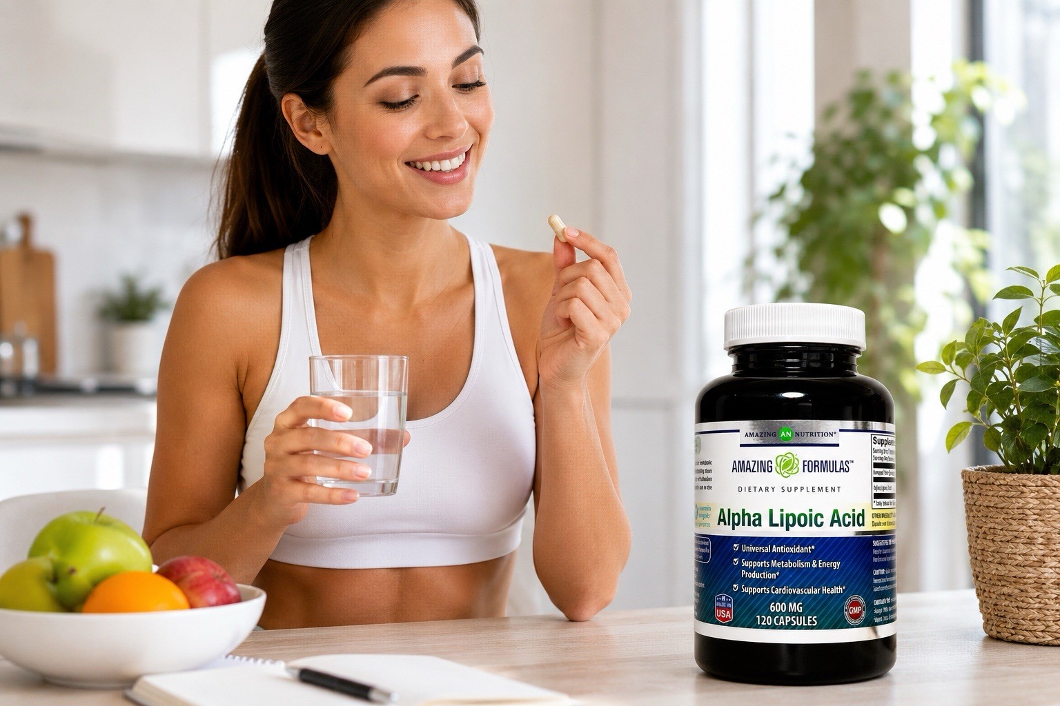 Alpha Lipoic Acid 600mg 2 Pack 240 Capsules Antioxidant Support Supplements