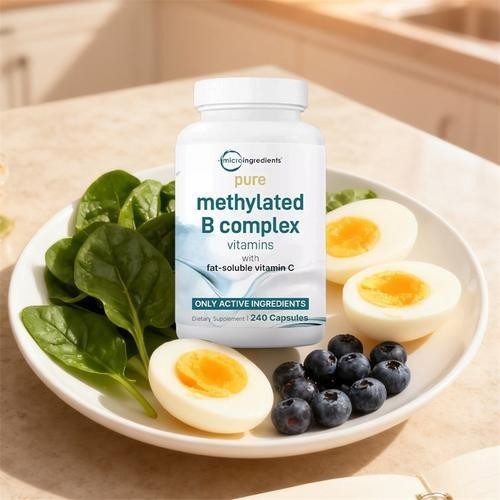 1-3PCS Micro Ingredients Pure Methylated B Complex 11-in-1 Formula 240 Capsules