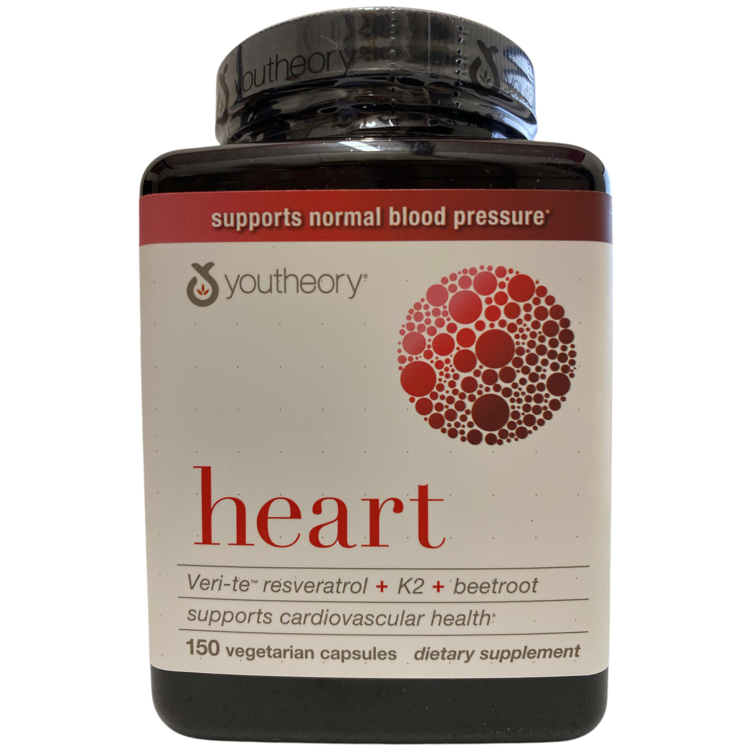 Youtheory Heart Capsules with Resveratrol, Vitamin K, & Beetroot, 150 ct