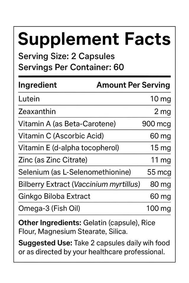 Evervision 14 in 1 Eye Formula Advanced Supplement 60 Capsules Pack 1