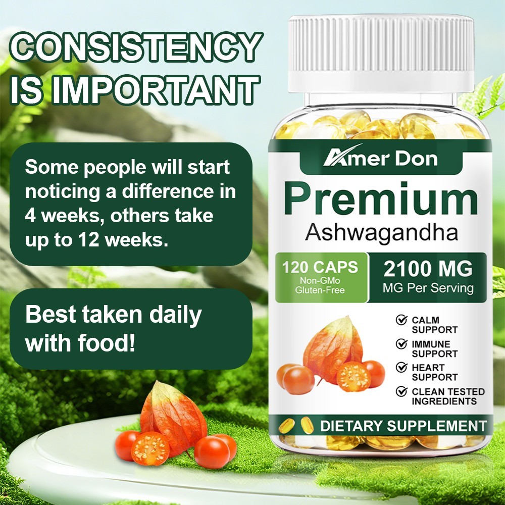 Ashwagandha Supplements Extra Strength Ashwagandha Capsules with 2100mg, 120 ct