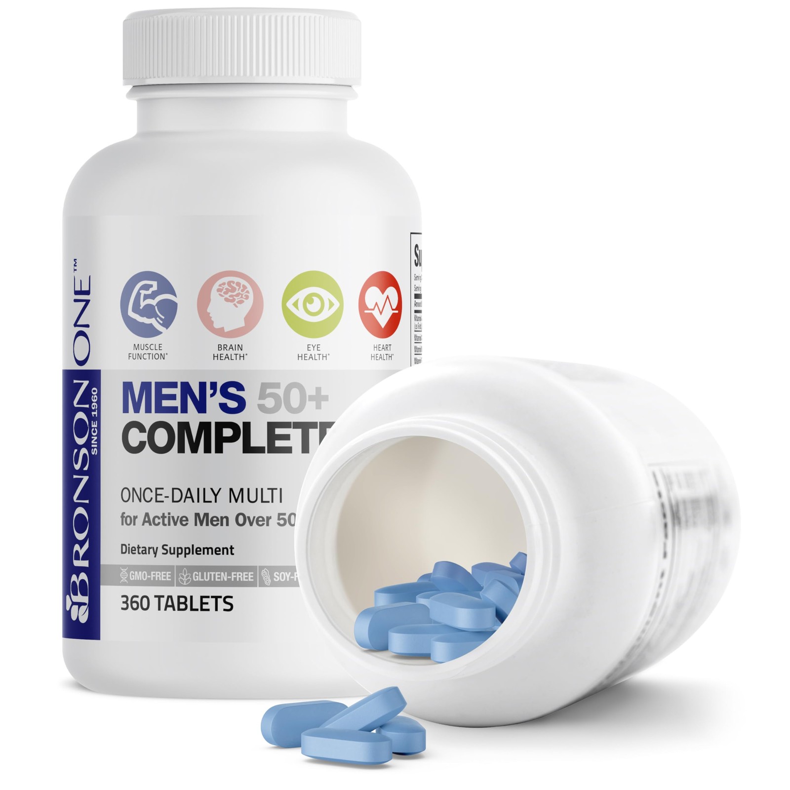 Bronson ONE Daily Mens 50+ Complete Multivitamin 360 Count (Pack of 1)