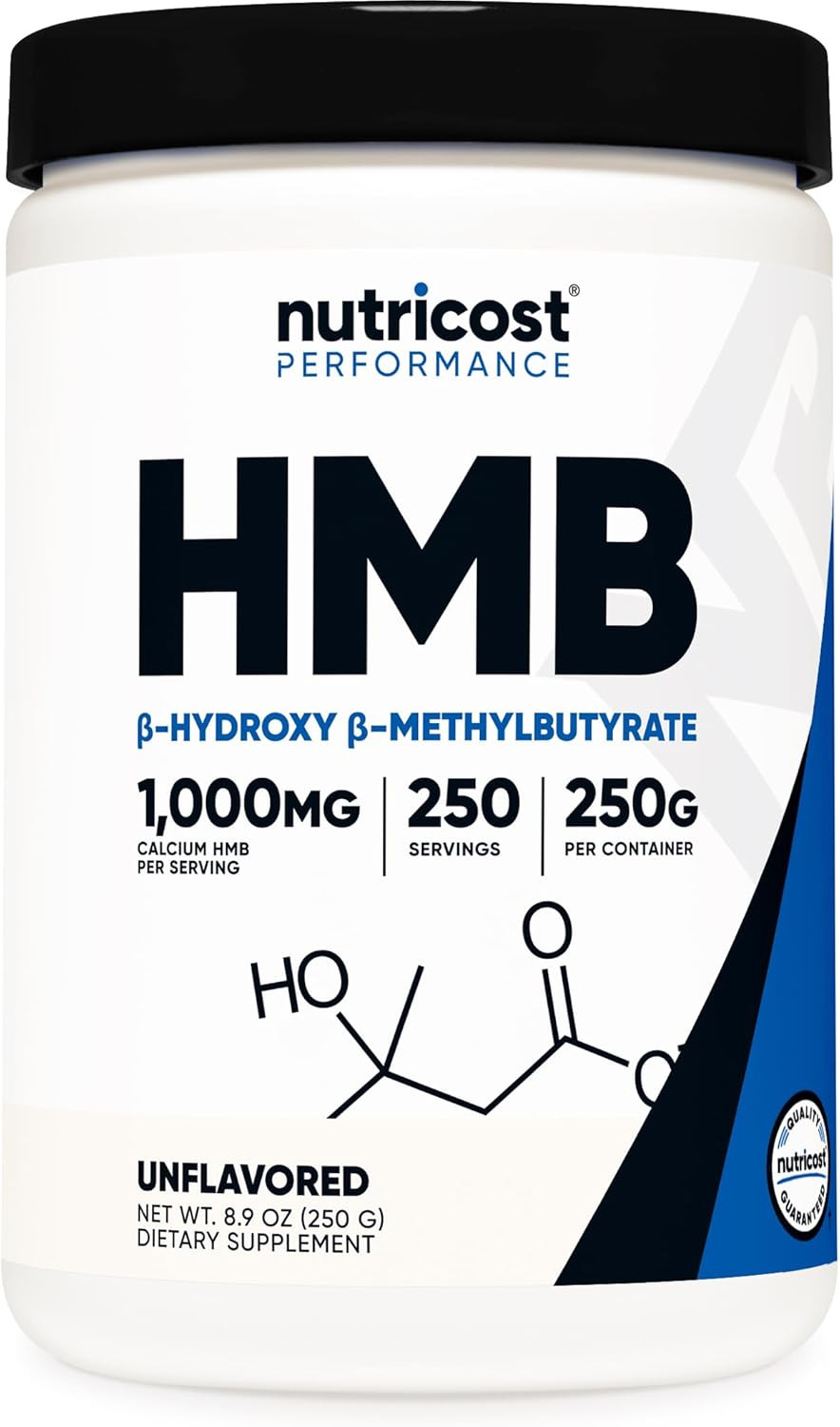 HMB Powder (Beta-Hydroxy Beta-Methylbutyrate) 250 Grams – Gluten Free & Non-Gmo