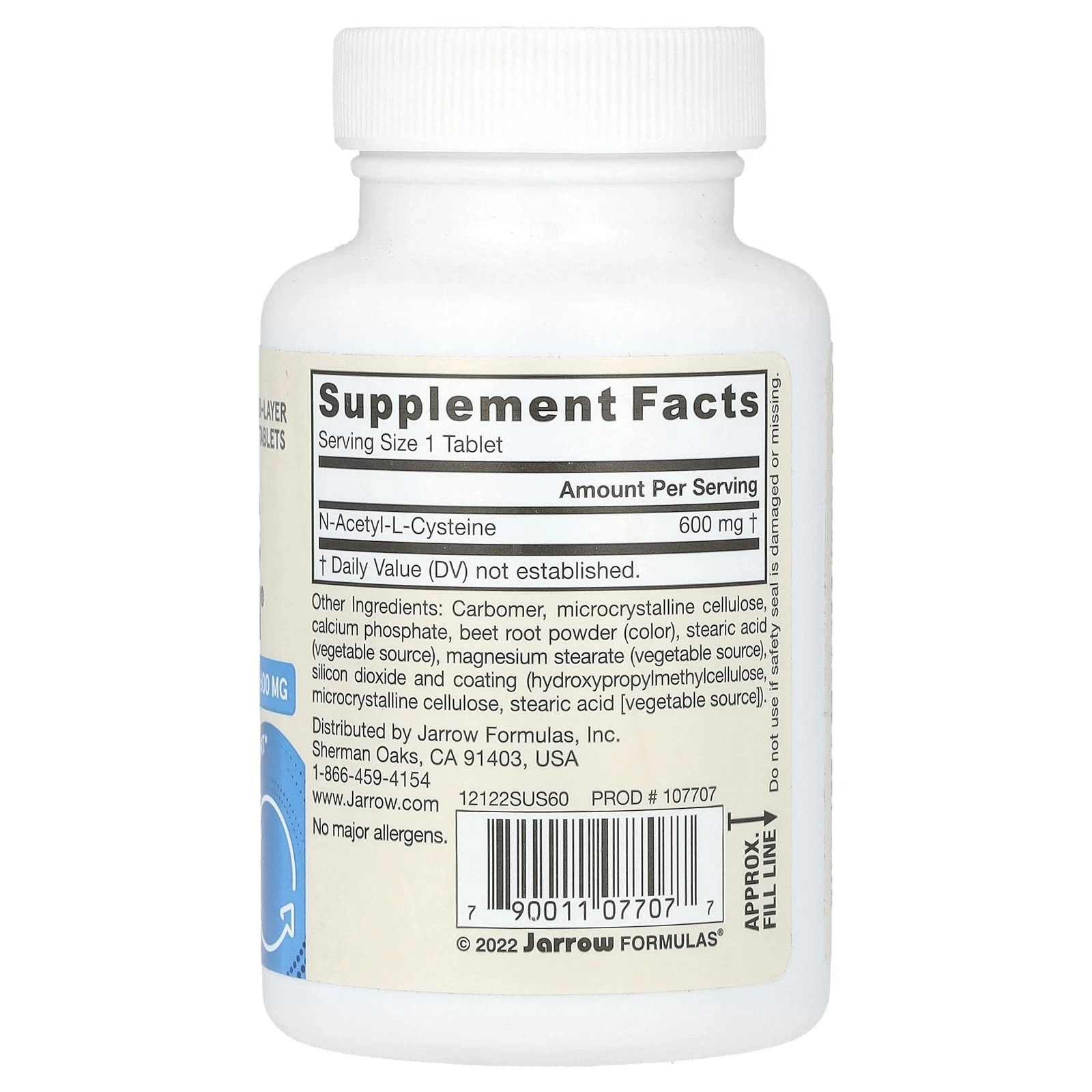 Jarrow N-A-C Sustain (600 mg) 60 tabs Each (Pack of 4)