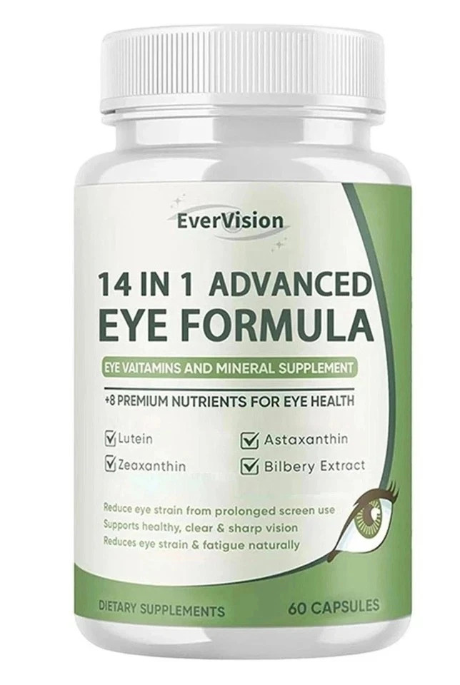 Evervision 14 in 1 Eye Formula Advanced Supplement 60 Capsules Pack 1