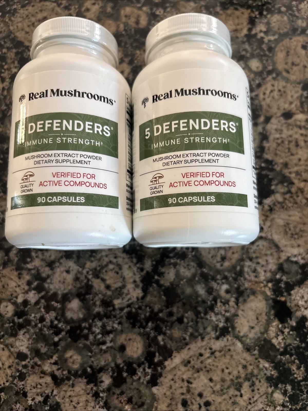 Real Mushrooms 5 Defenders – Adaptogenic Mushrooms Complex- One Bottle Only.