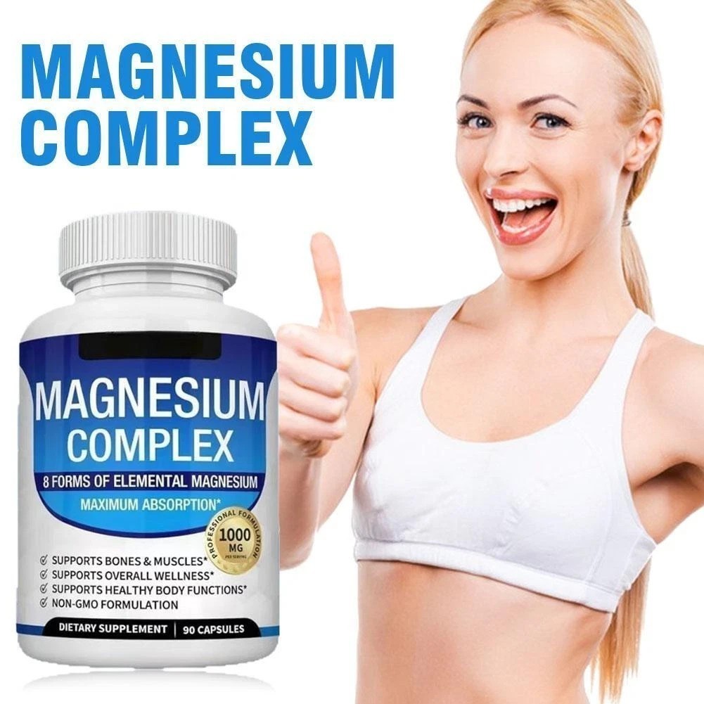3Pack Toplux Nutrition Magnesium Complex 1000mg Supports 8 Elemental Magnesium