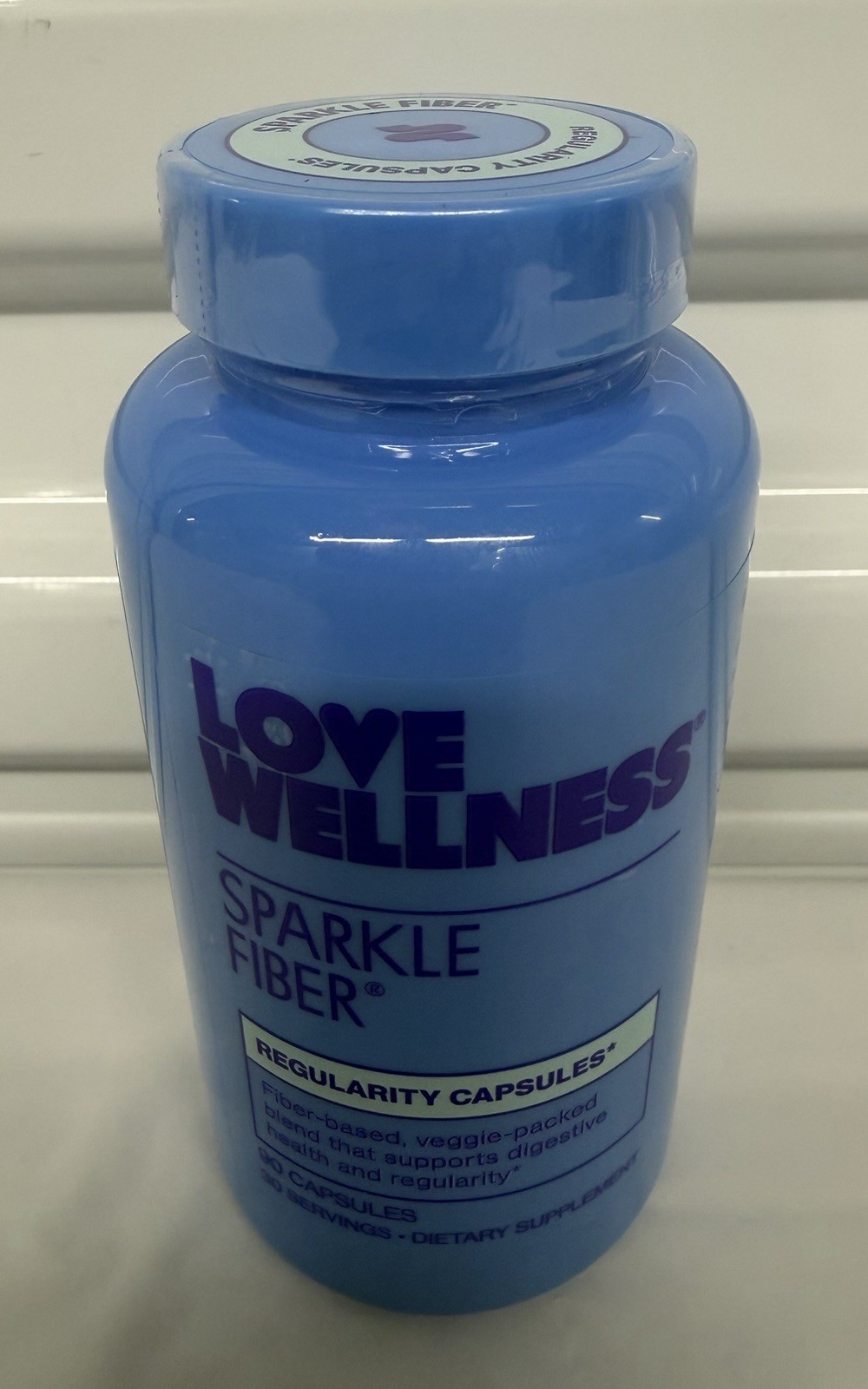 Love Wellness Sparkle Fiber Regularity Capsules 90 Count Exp 10/2027 Sealed