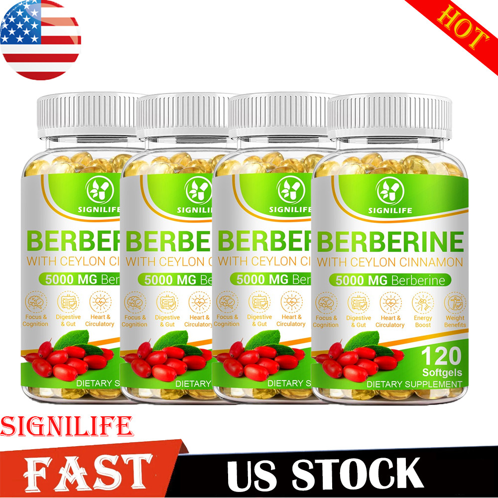 Berberine with Ceylon Cinnamon 5000mg 120 Caps Heart Health & Immune