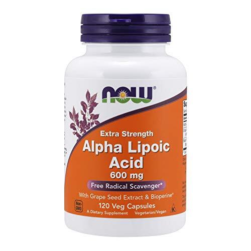NOW FOODS Alpha Lipoic Acid Extra Strength 600 mg 120 Veg Capsules