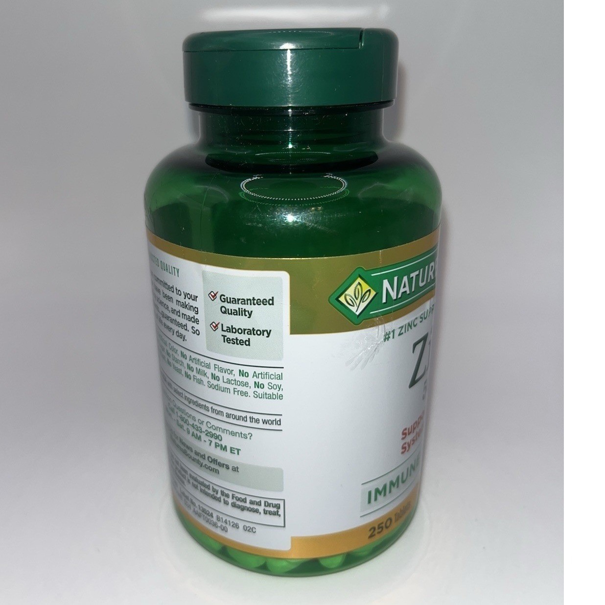 Nature’s Bounty Zinc 50mg Immune Support & Antioxidant Supplement 250 Count