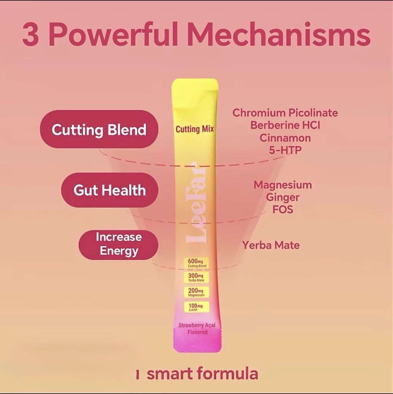 Leefar Cutting Drink Mix – Berberine, Chromium, 5-HTP, Yerba Mate & Magnesium