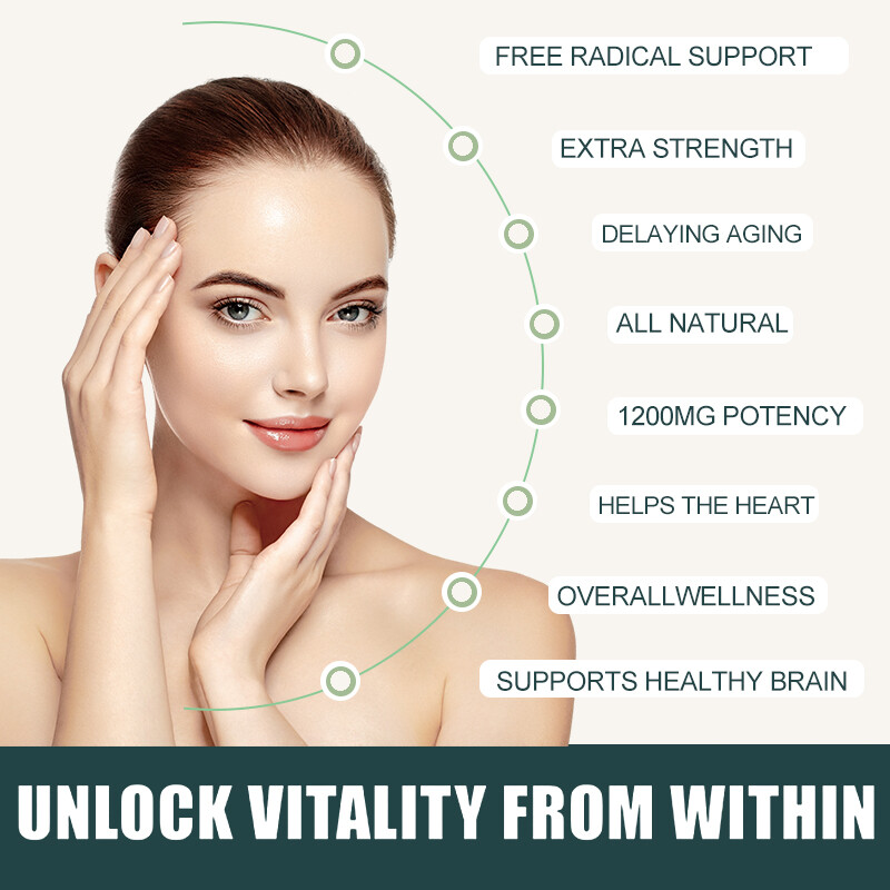 60/120/240PCS Resveratrol Capsules For Anti-Aging Antioxidants, Brain Support