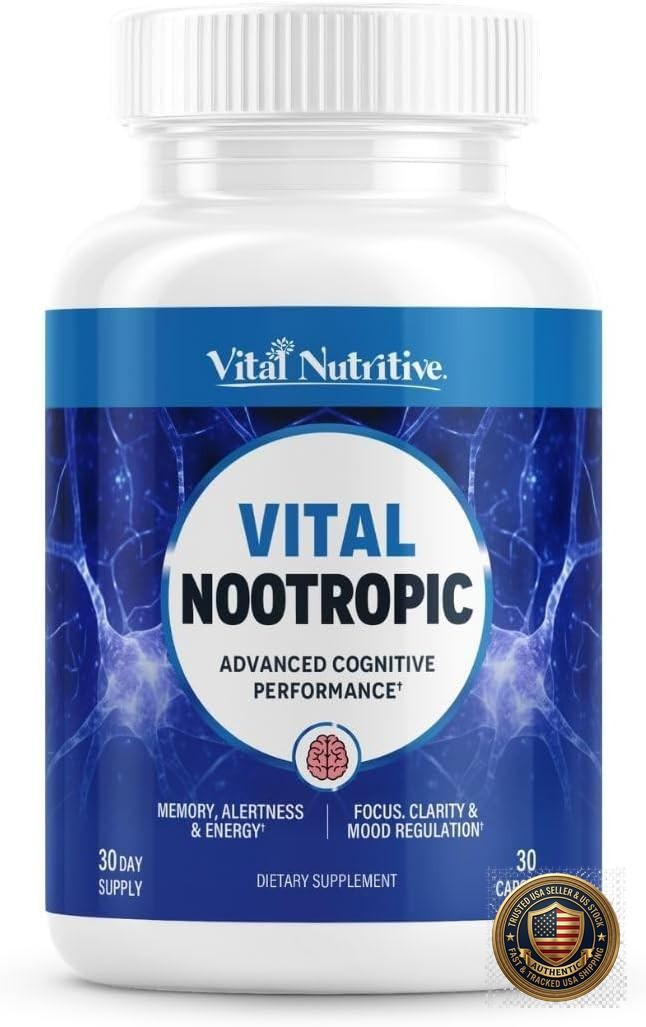 Brain Supplement 12-in-1 Nootropic Cognitive Support Memory Focus Energy
