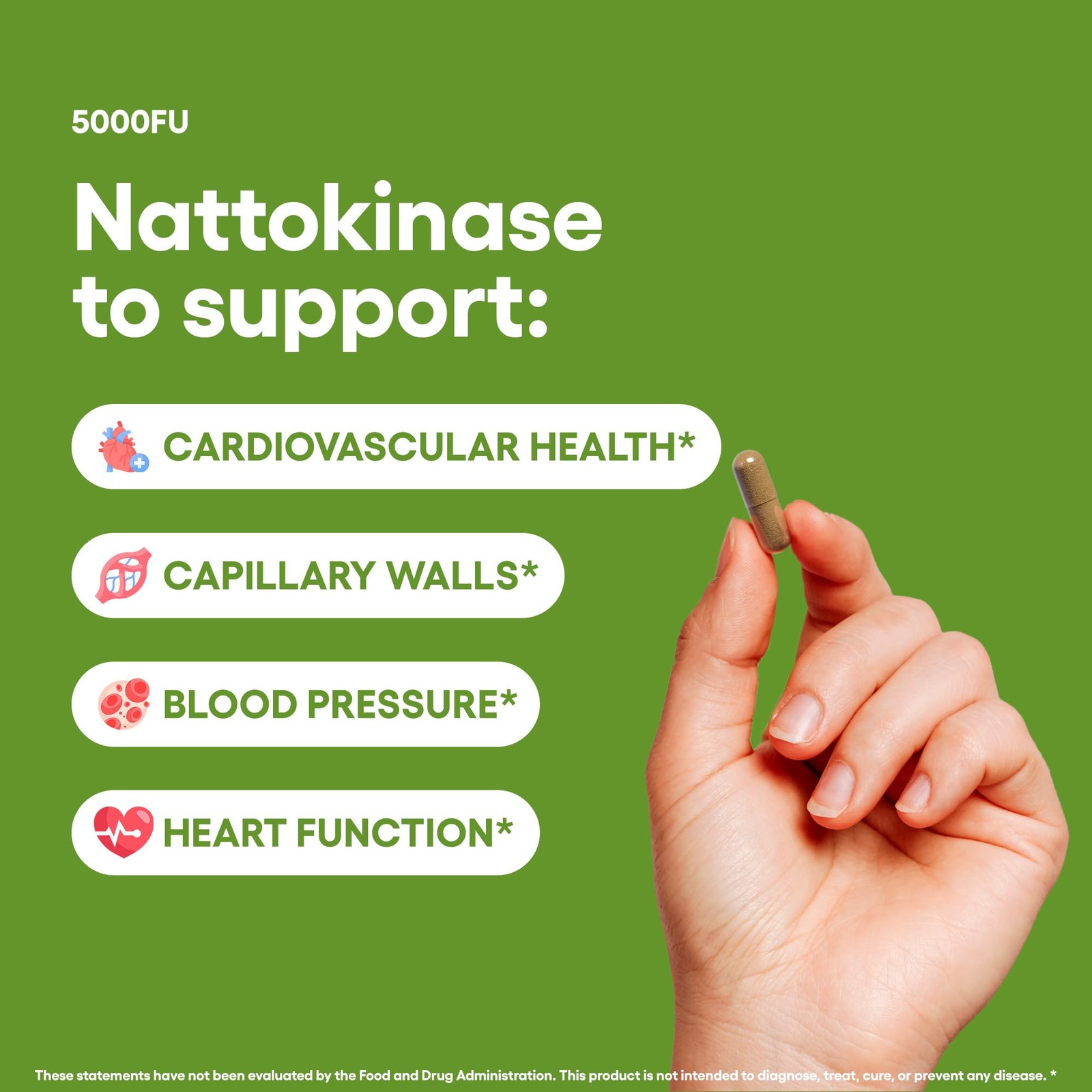 Nattokinase 5000FU Arterial Support – Targets Plaque | Third Party Tested Ver…