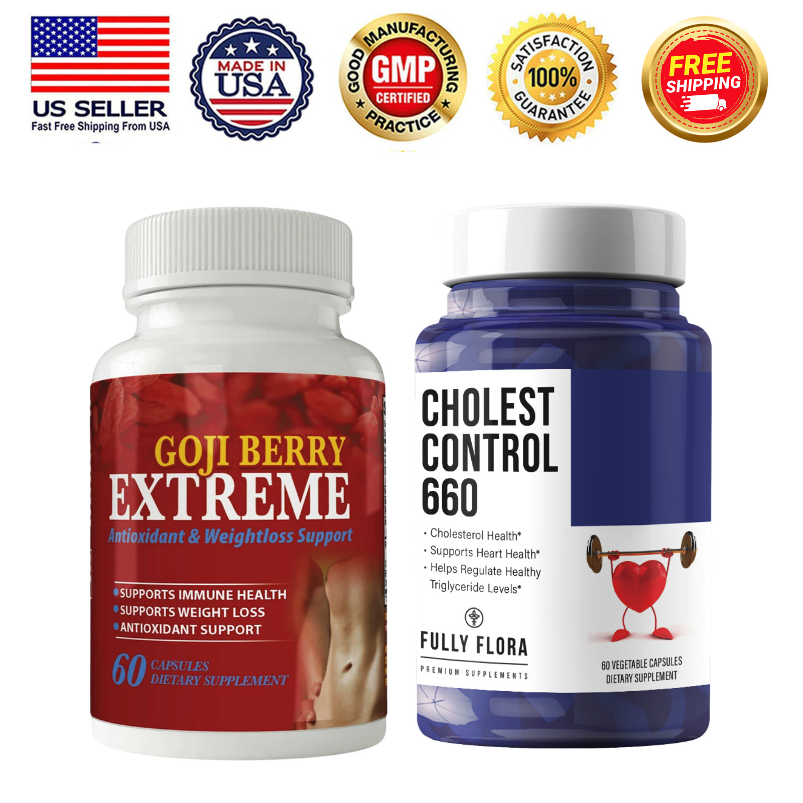 Goji Berry Weight Management Support & Cholesterol Control 660 Heart Supplement