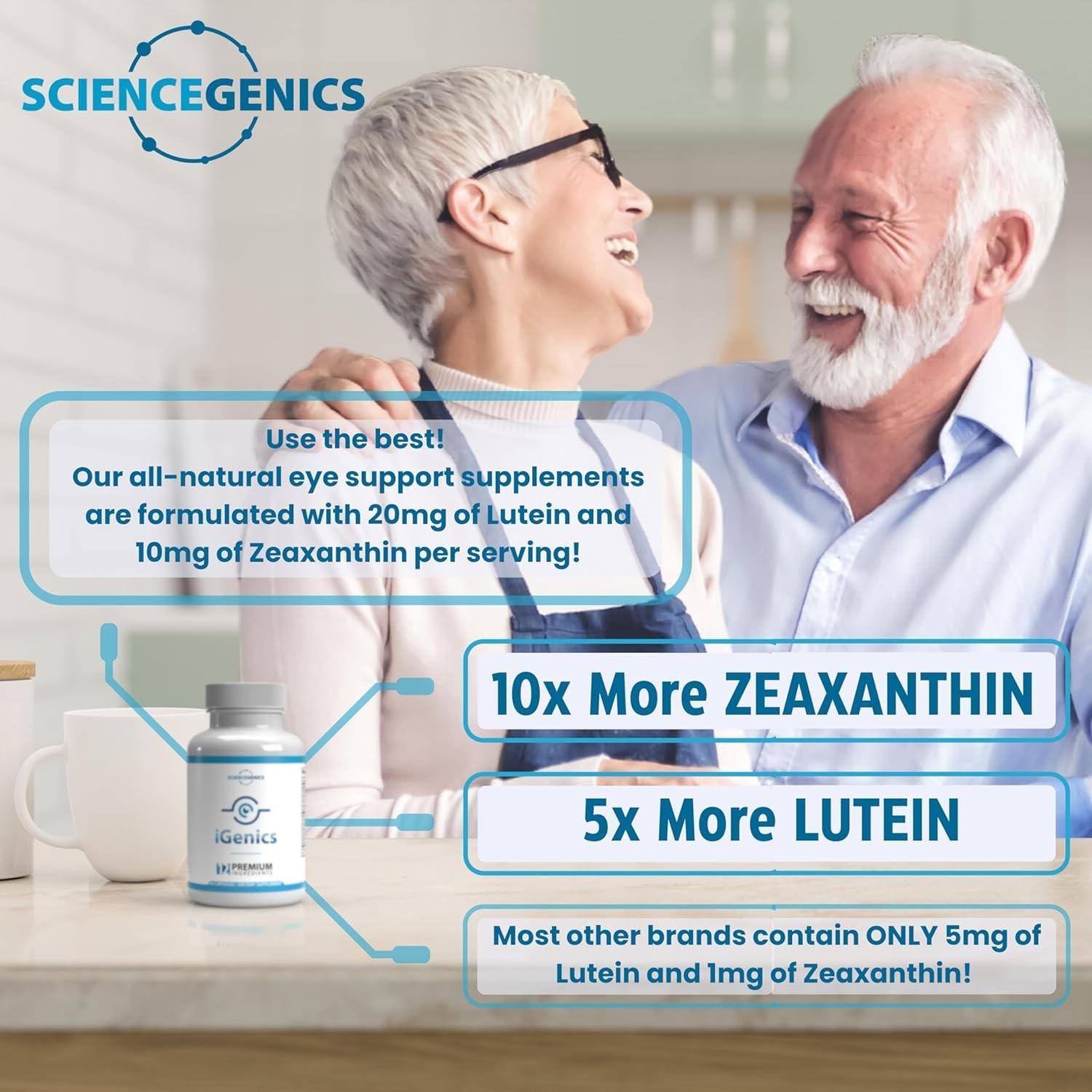iGenics Premium Eye Vitamins with AREDs 2+ Formula with 12 Natural, EXP 01/27