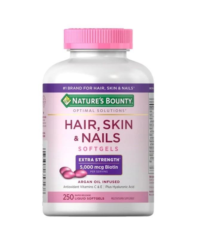 Nature’s Bounty Hair, Skin and Nails, 250 Softgels,Antioxidants Vitamin C & E