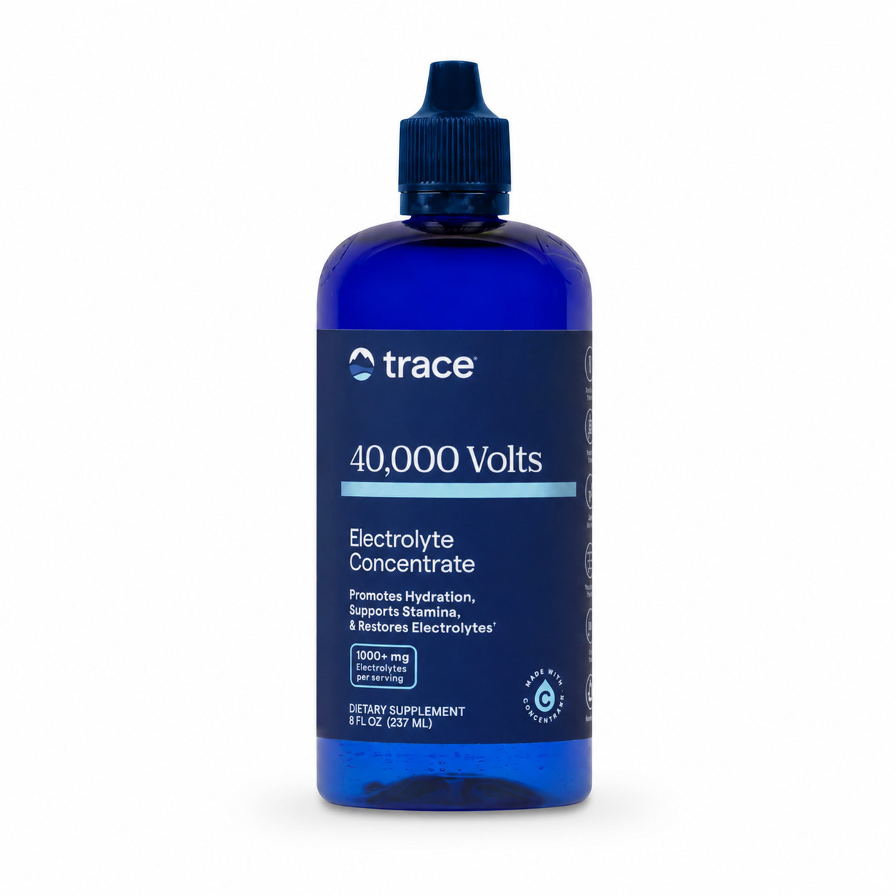 Trace Mineral 40,000 Volts Electrolyte Concentrate 8 oz Exp 2027+