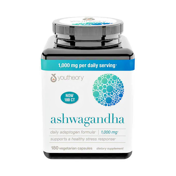 youtheory ashwagandha 1000 mg. 180 Capsules – Fresh! – Fast Free Shipping!