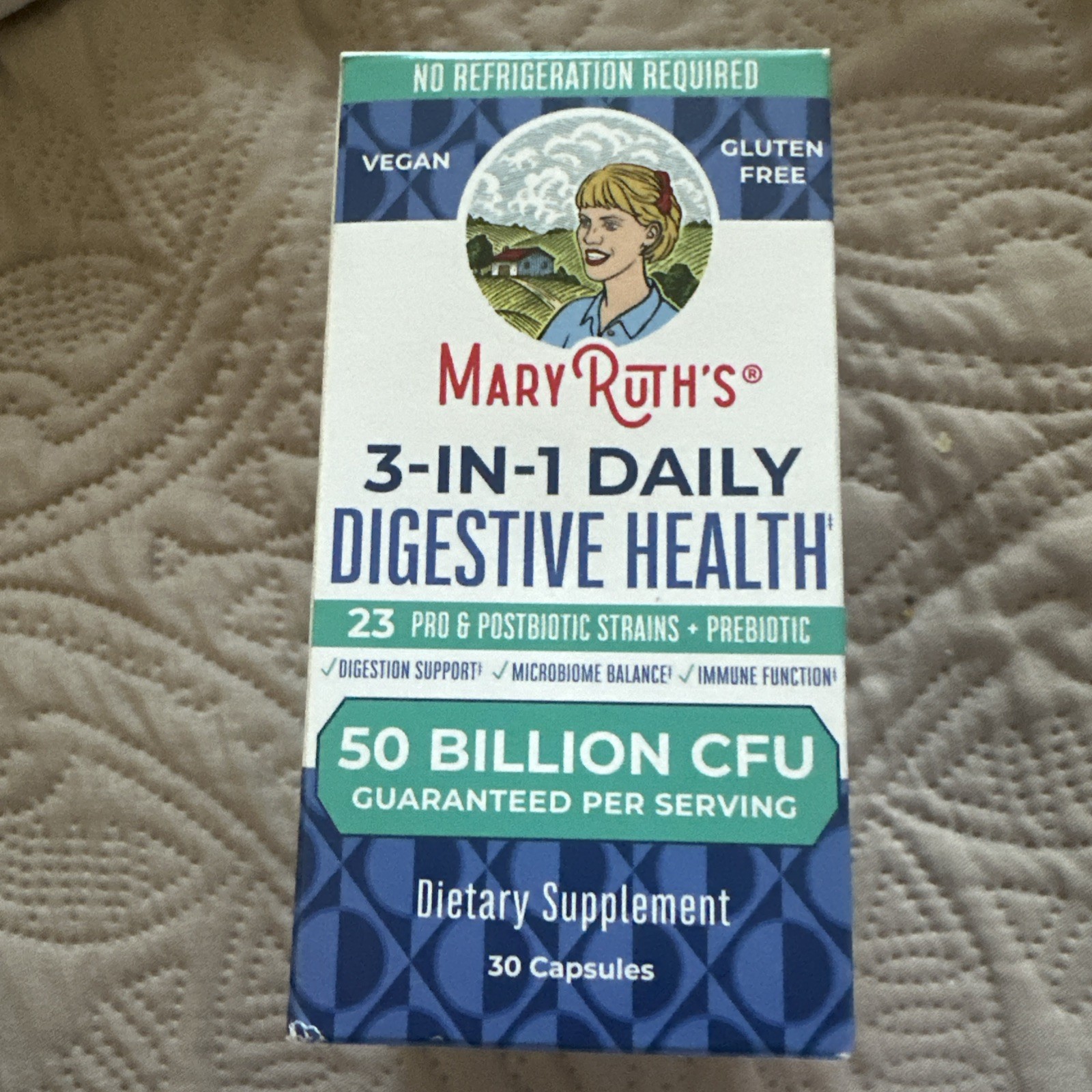 Mary Ruth’s 3-In-1 Daily Digestive Health 50 Billion CFU 30 Capsules Vegan