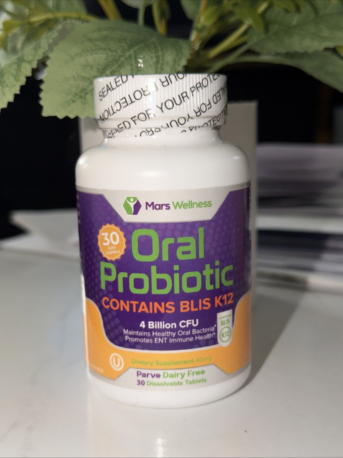 Oral Probiotic Supplement with BLIS K12 4 Billion CFU – Now Dairy Free 30 Tabl.