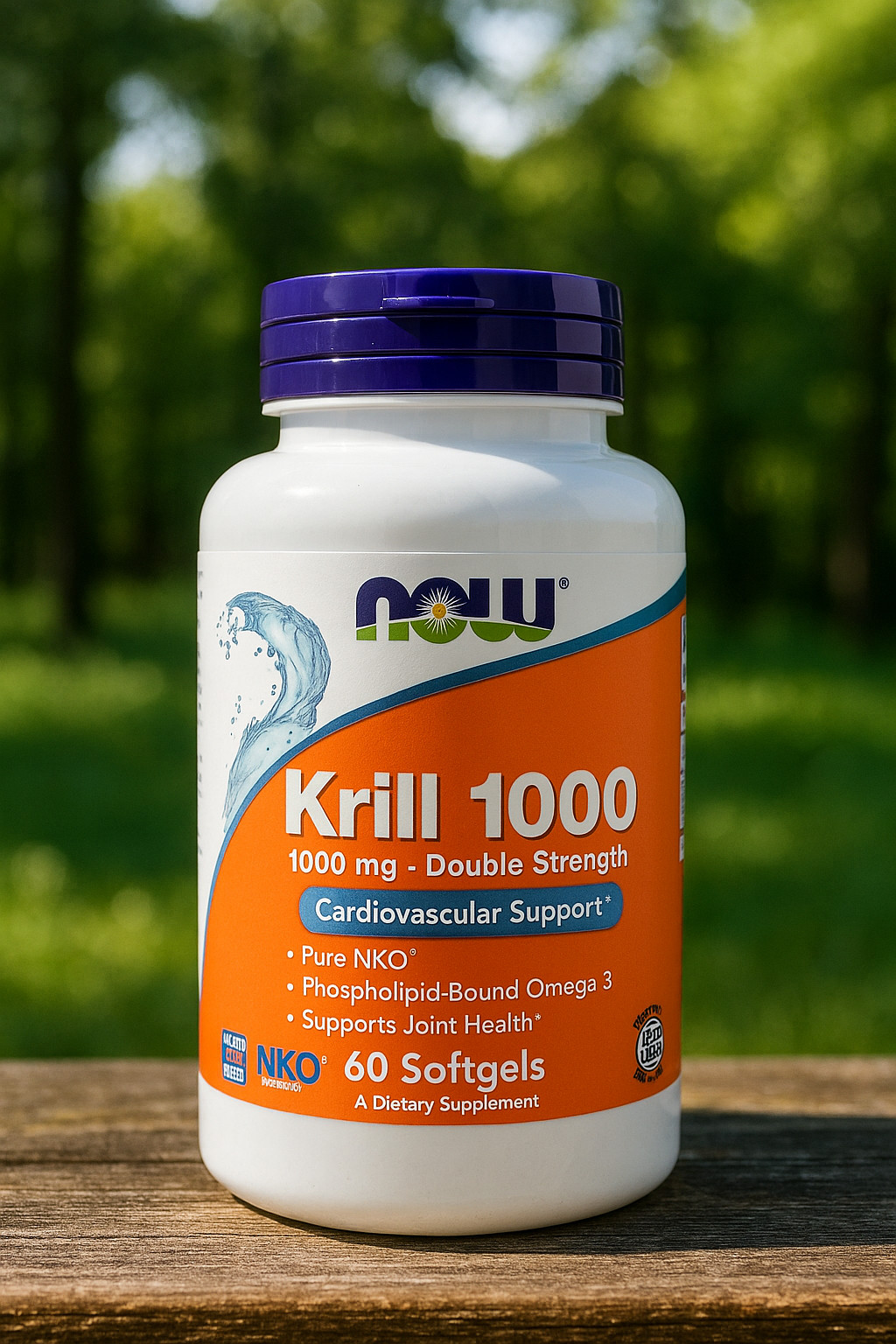 NOW Foods Neptune Krill 1000 mg – Double Strength – 60 Enteric Coated Softgels –
