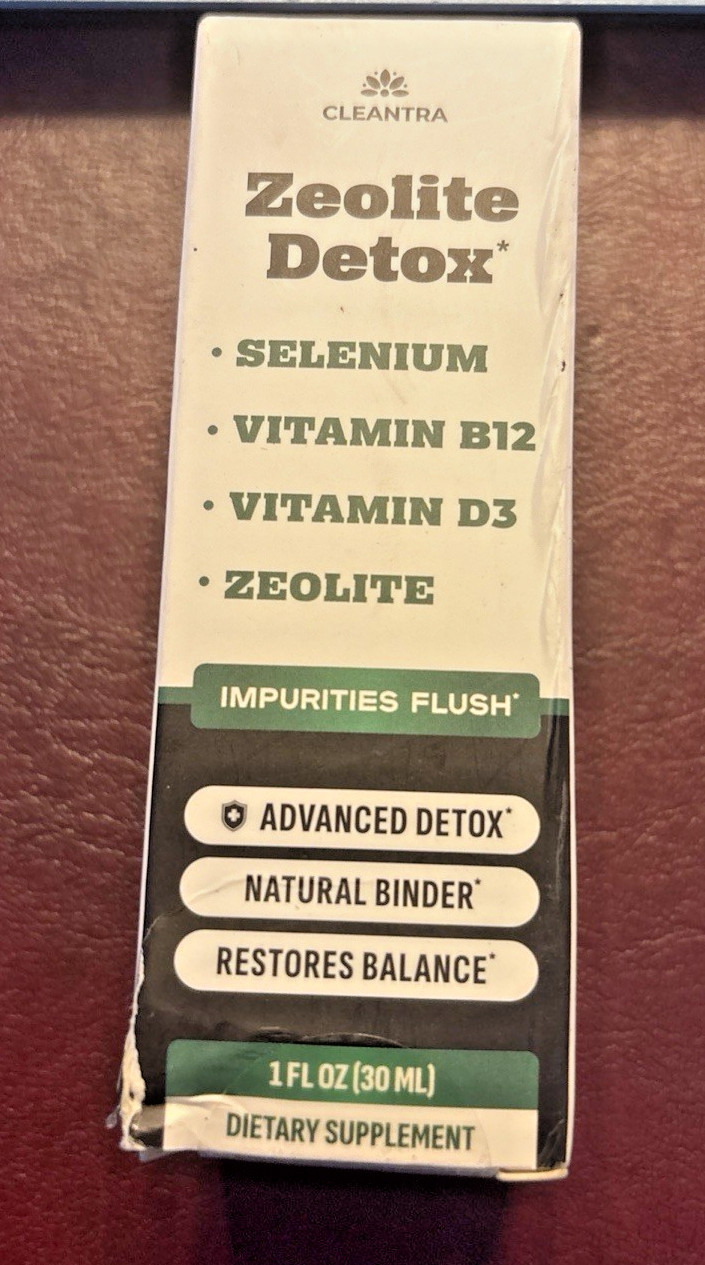 Zeolite Detox ~ CLEANTRA *Selenium *Vitamin B12* VITAMIN D3 * ZEOLITE * NEW