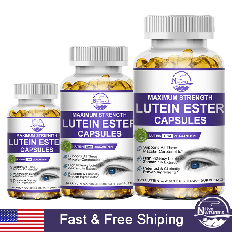10/60/120PCS Lutein and Zeaxanthin Capsules Relief Eye Strain,Vision Health