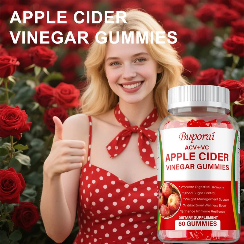 Apple Cider Vinegar 60pcs,Weight Management, Appetite Control, Metabolism