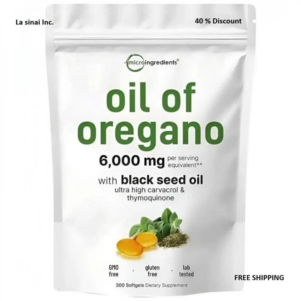 Oregano Oil & Black Seed 2 in 1 Softgels with Carvacrol Immune Health