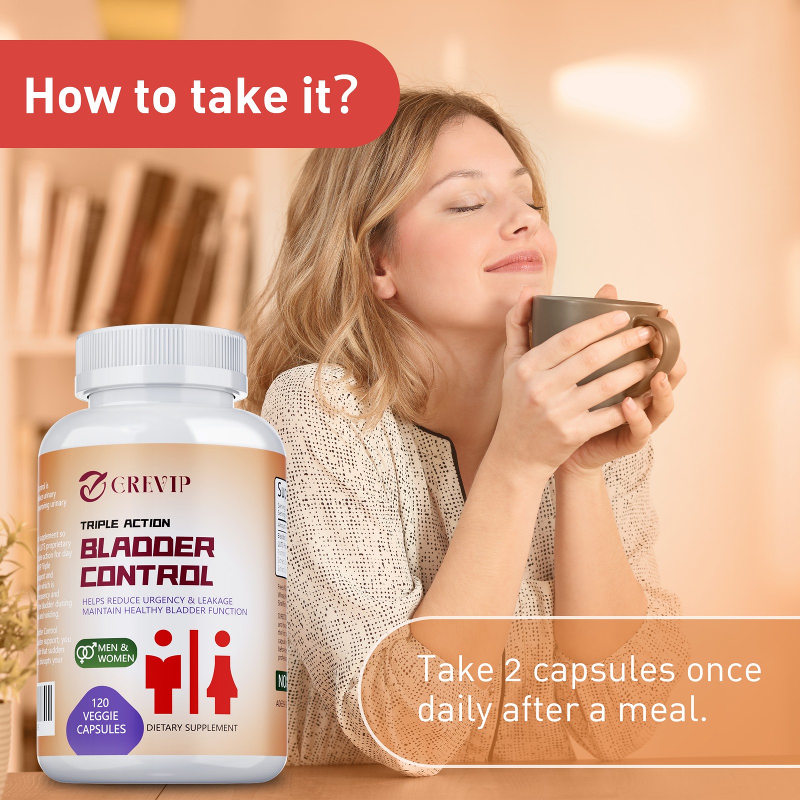 Bladder Control Capsules – Helps with Overactive Bladder, for Bladder Health