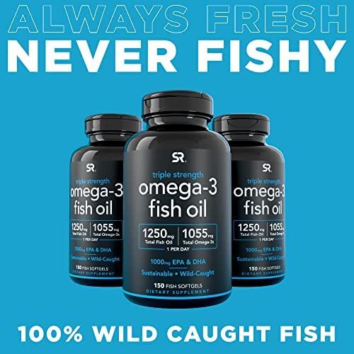 Sports Research Triple Strength Omega 3 Fish Oil – Burpless Fish Oil Supplement