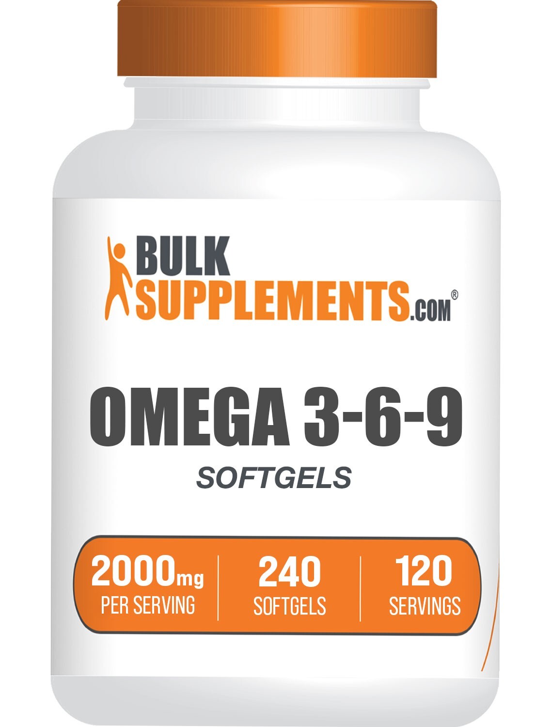 BulkSupplements Omega 3-6-9 Softgels 240ct – 2400 mg Per Serving