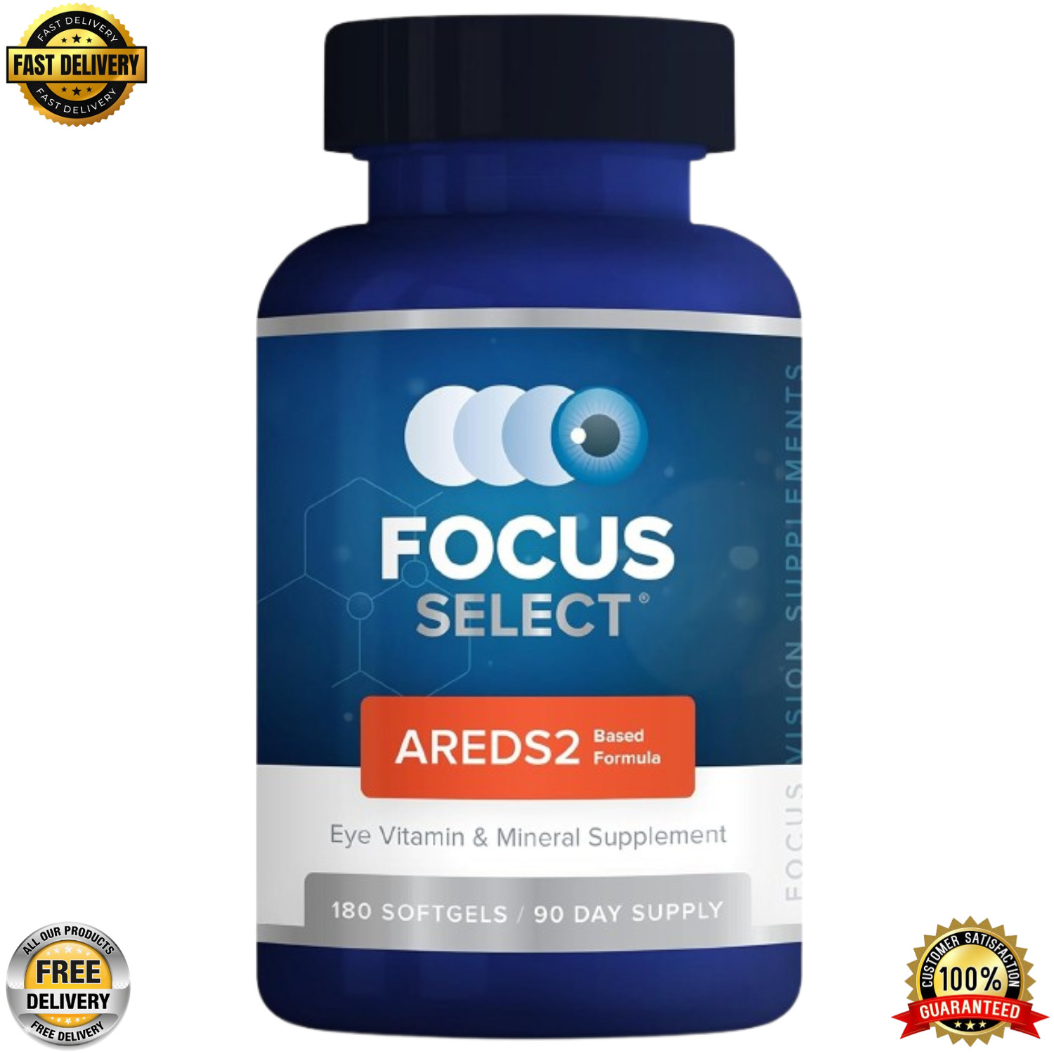 Focus Select AREDS2 Based Eye Vitamin-Mineral Supplement – 180 Capsules