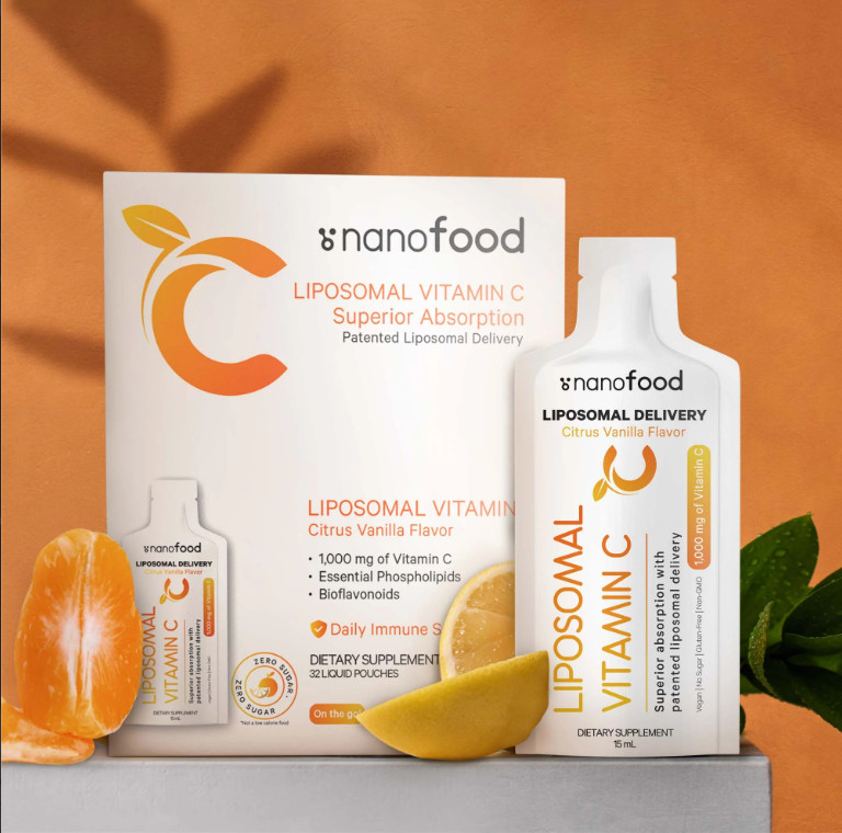 Nanofood, Liposomal Vitamin C, Citrus Vanilla, 32 Pouches, 0.5 fl oz (15 ml)-New