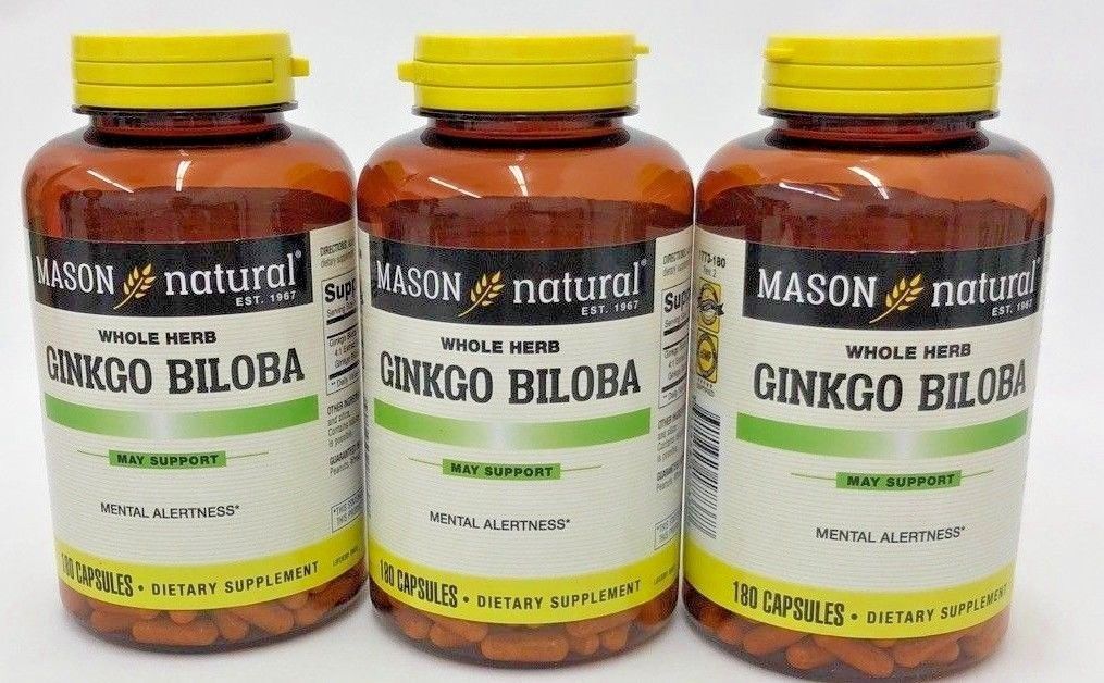 3 pack of Ginkgo Biloba 4:1 extract (equivalent to 500 mg Ginkgo Leaves) 180 Cap