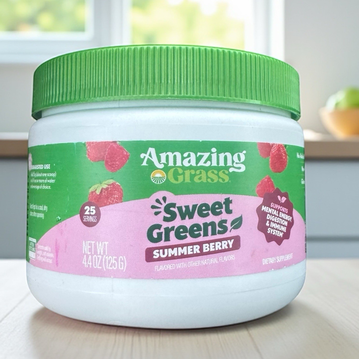 Amazing Grass Sweet Greens Powder Summer Berry 25 Servings New