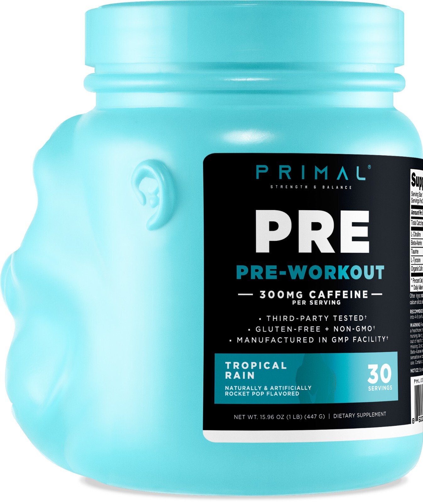 Primal Pre-Workout Tropical Rain (30 Servings) (Rocket Pop Flavored)
