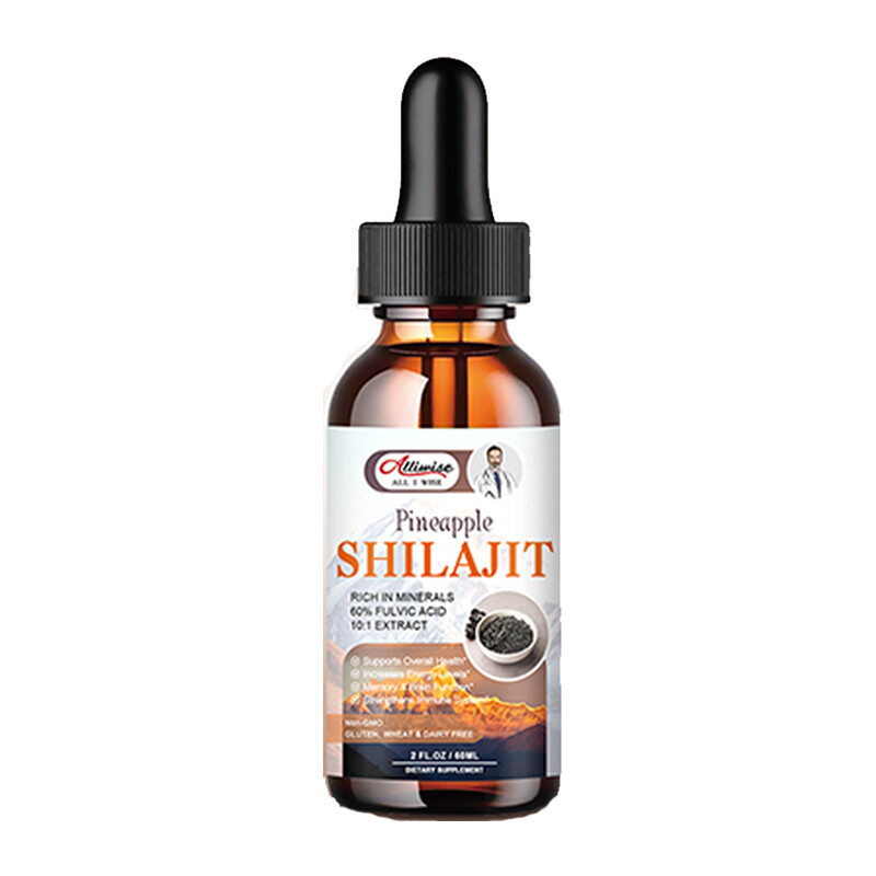 Pure Himalayan Shilajit Drops Organic Extremely Potent Fulvic Acid Supplements
