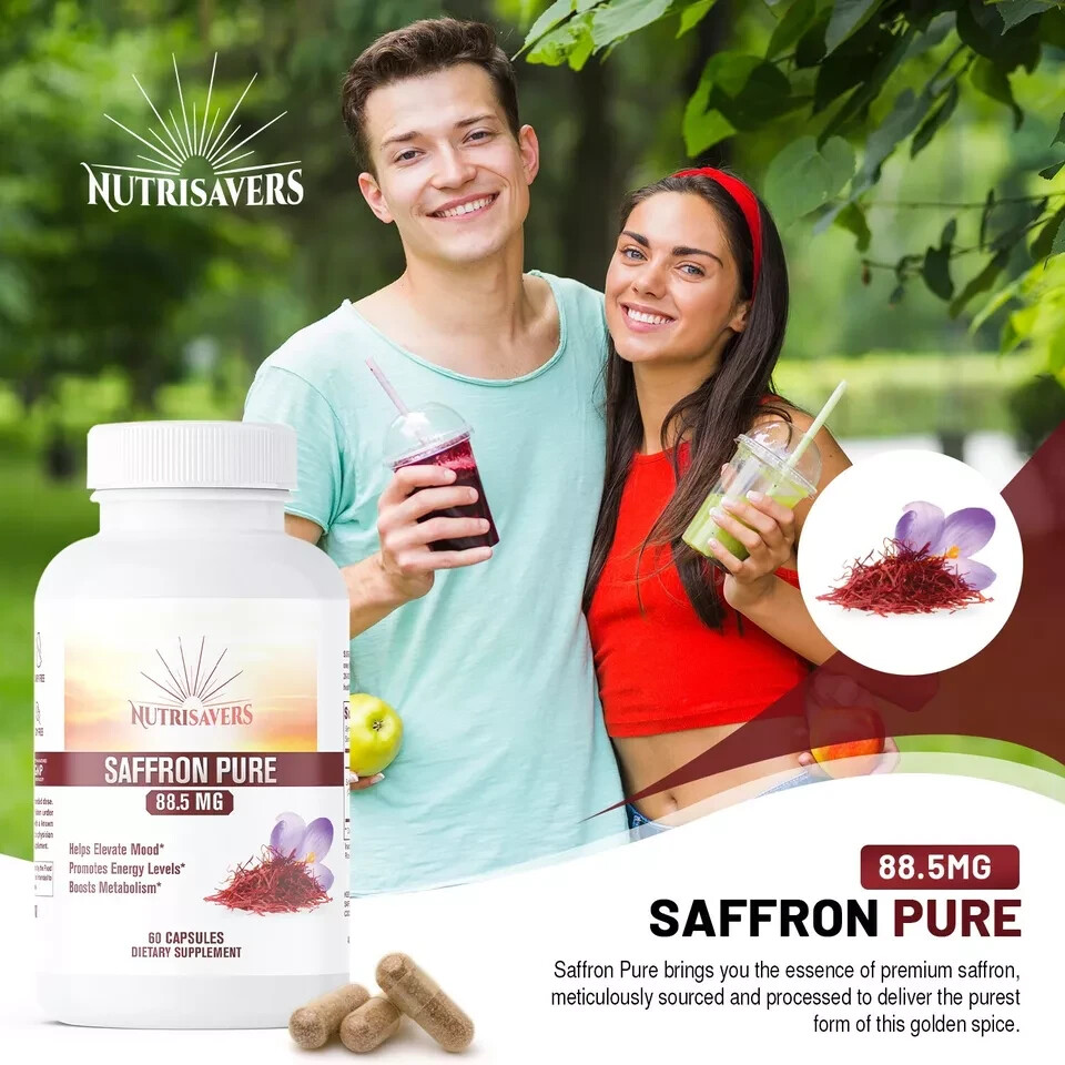 Saffron Extract 88.5mg, Help Improve Sleep Habits Non-GMO & Gluten Free, 120 Cap