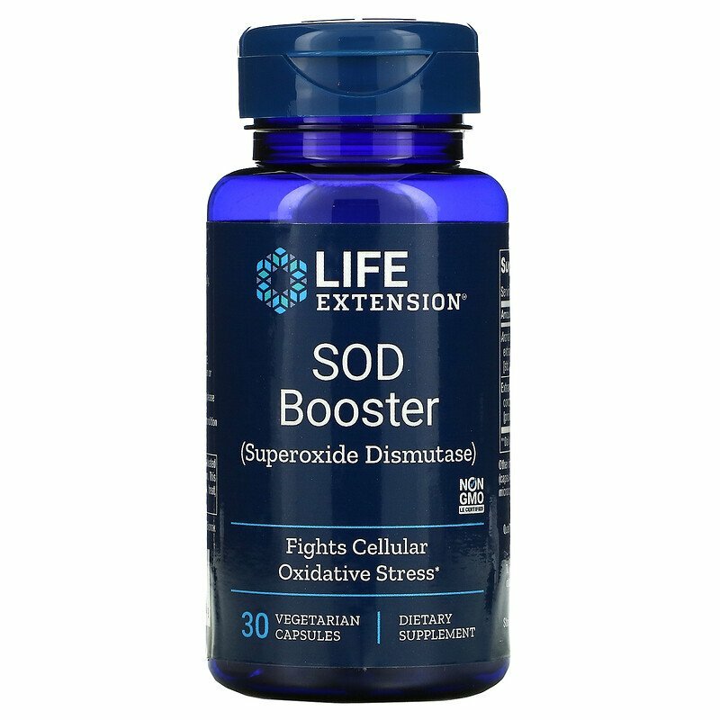Life Extension SOD (Superoxide Dismutase) Booster, 30 caps SOD 140IU