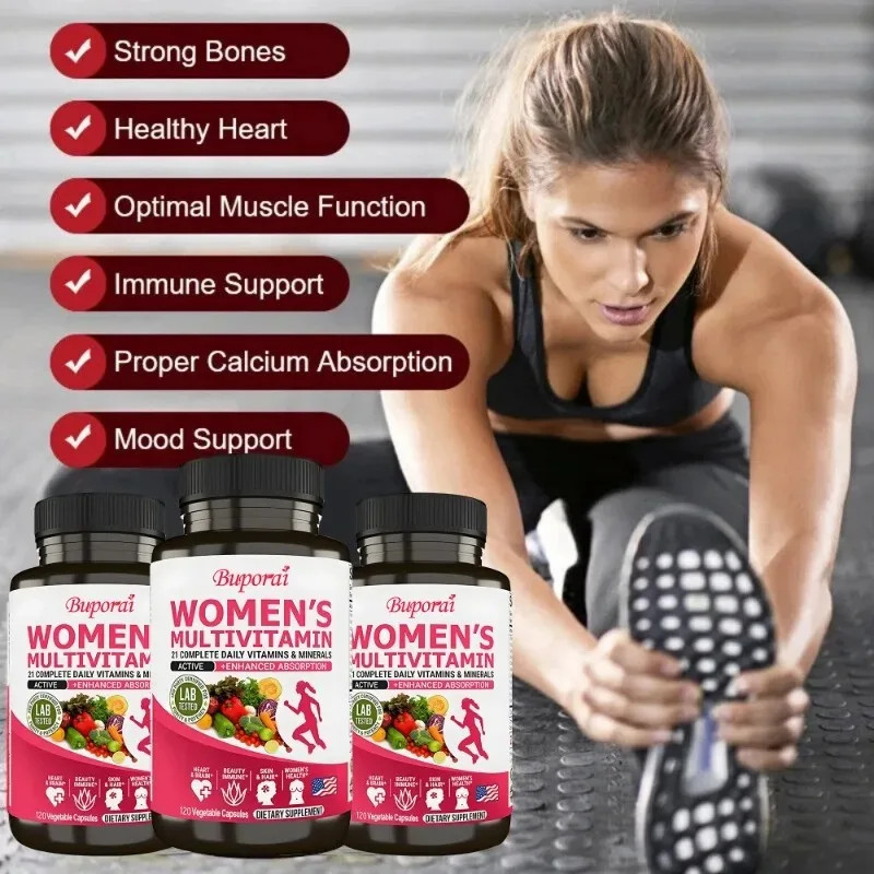 Women’s Multivitamin 120pcs,Supports Heart, Joints, Skin, Hair and Nails Health