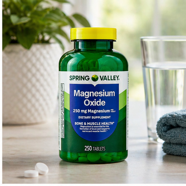 2-Pack Spring Valley Magnesium Supplement Tablet for Bone Health, 250mg 250ct