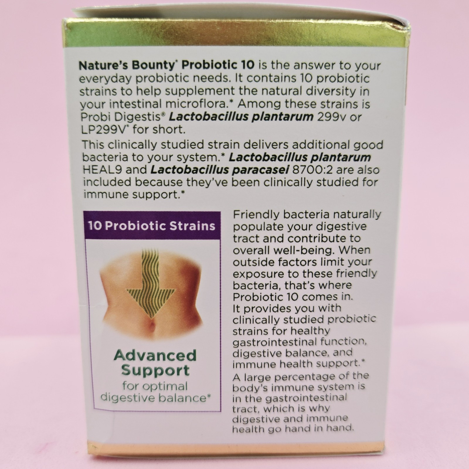 Nature’s Bounty Probiotic 10, 20 Billion Live Probiotic Cultures, 30 Capsules