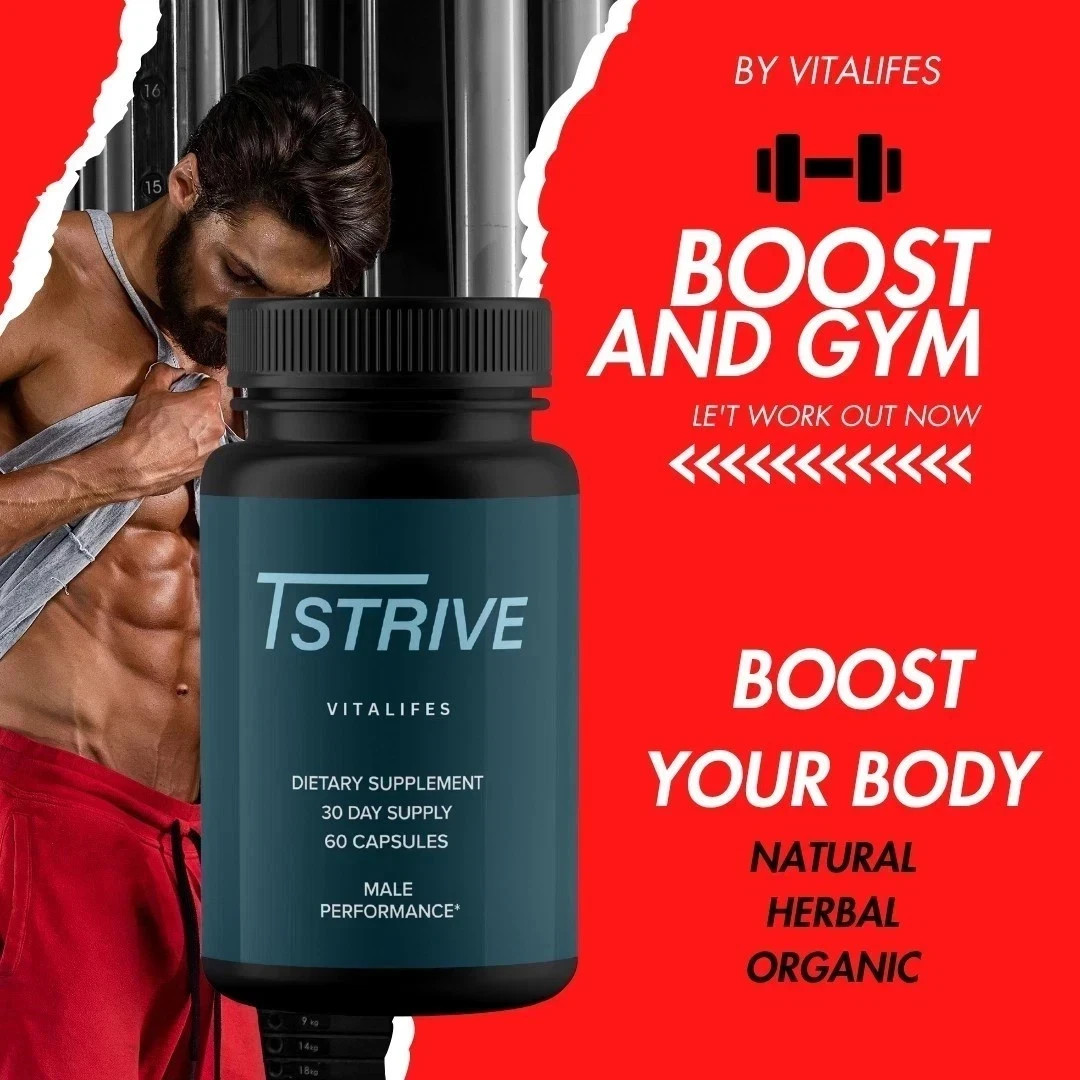(5 Pack) Tstrive Advanced Male Support Performance Supplement 60 Capsules