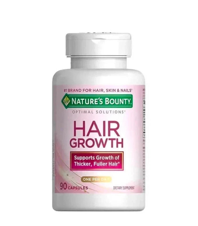 (2 PACK ) Nature’s Bounty Hair Growth Supplement 90 Capsules Strong Healthy Hair