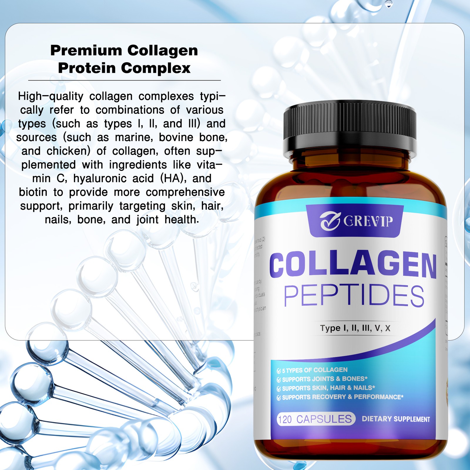 Collagen Peptides 240pcs-Promotes Collagen Production,Improves Skin,Joint Health