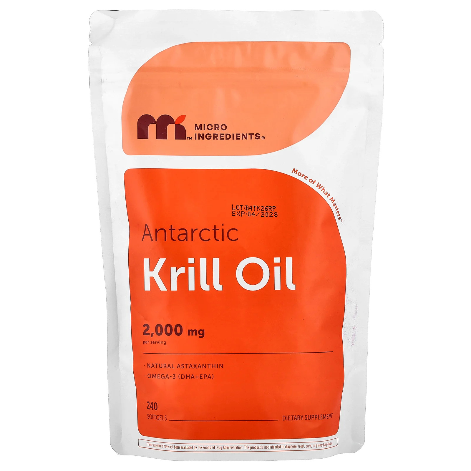Antarctic Krill Oil, 240 Softgels (1,000 mg per Softgel)